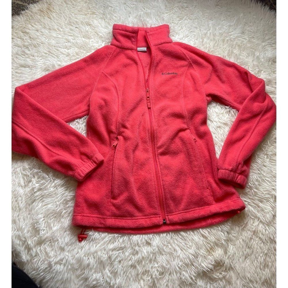 Columbia Womens Fleece Full Zip Jacket Pink Small